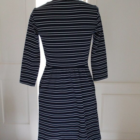 Maurices dress extra small jersey dress navy blue white - Picture 5 of 7
